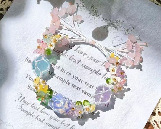 Pink Crystal Stone Bracelet