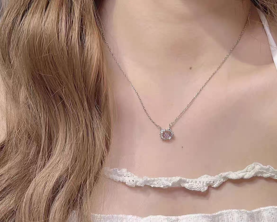 Pink Diamonds Fine Chain Kitten