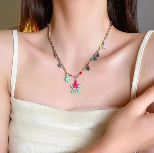 Green Pink River of Stars