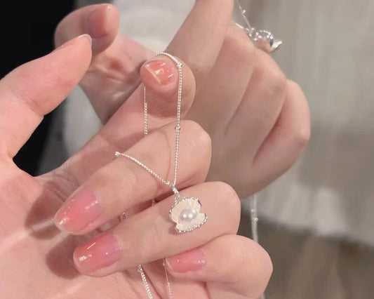 Mermaid Princess Pearl Shell Necklace