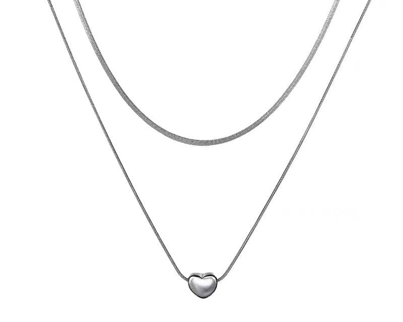 Double Layered Heart Necklace