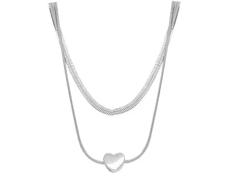 Double Layered Heart Necklace