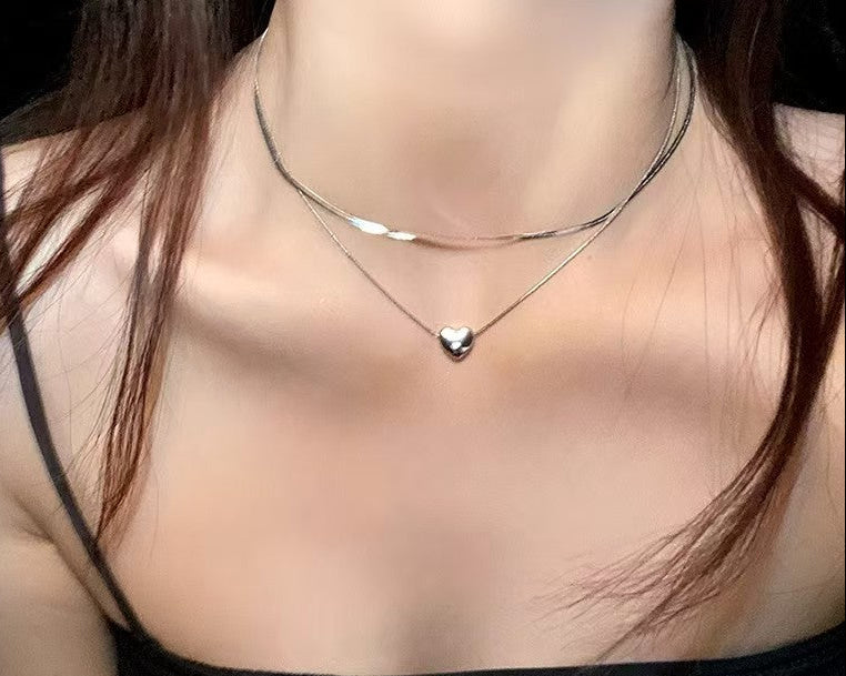 Double Layered Heart Necklace