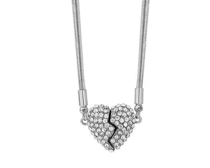 Magnetic Diamond Heart Necklace